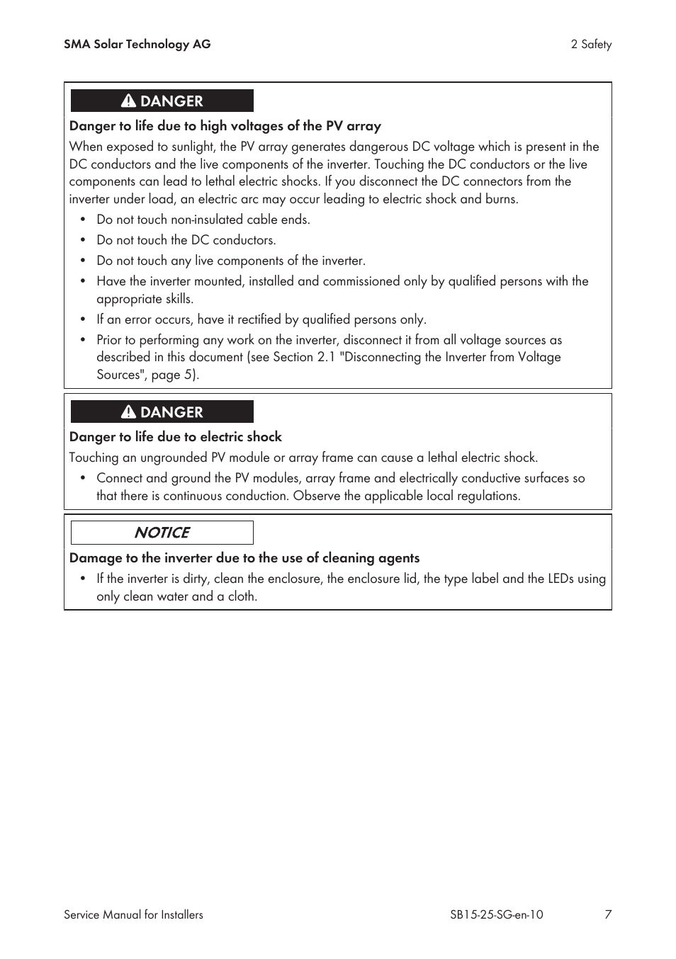 SMA SB 1.5-1VL-40 Service Manual User Manual | Page 7 / 36