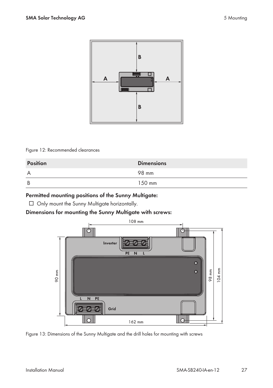 SMA SB 240 User Manual | Page 27 / 78