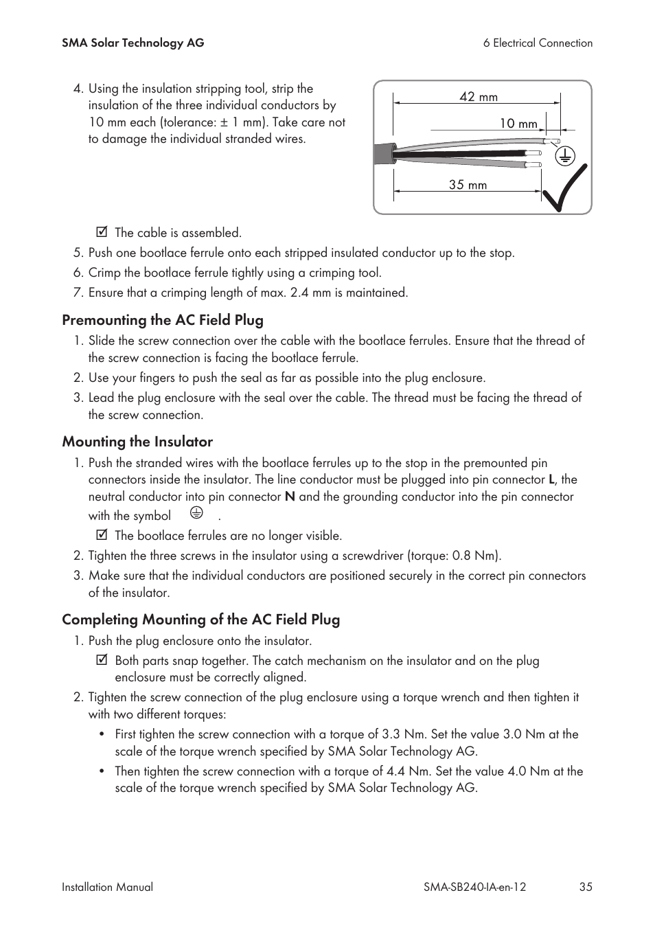 SMA SB 240 User Manual | Page 35 / 78