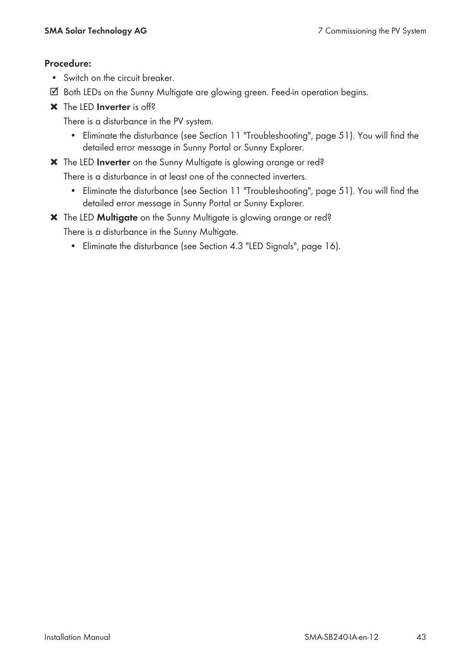 SMA SB 240 User Manual | Page 43 / 78