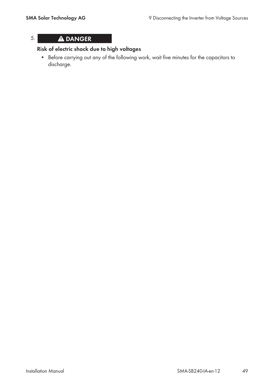 SMA SB 240 User Manual | Page 49 / 78