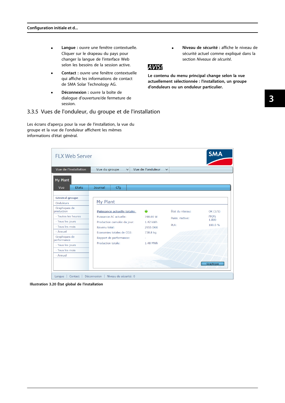 Avis | SMA FLX Series User Manual | Page 132 / 248