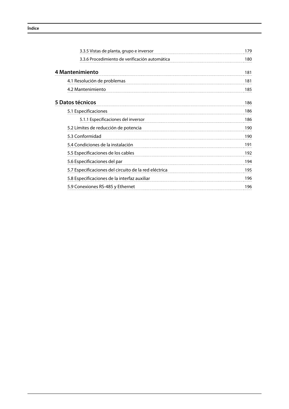 4 mantenimiento, 5 datos técnicos | SMA FLX Series User Manual | Page 153 / 248