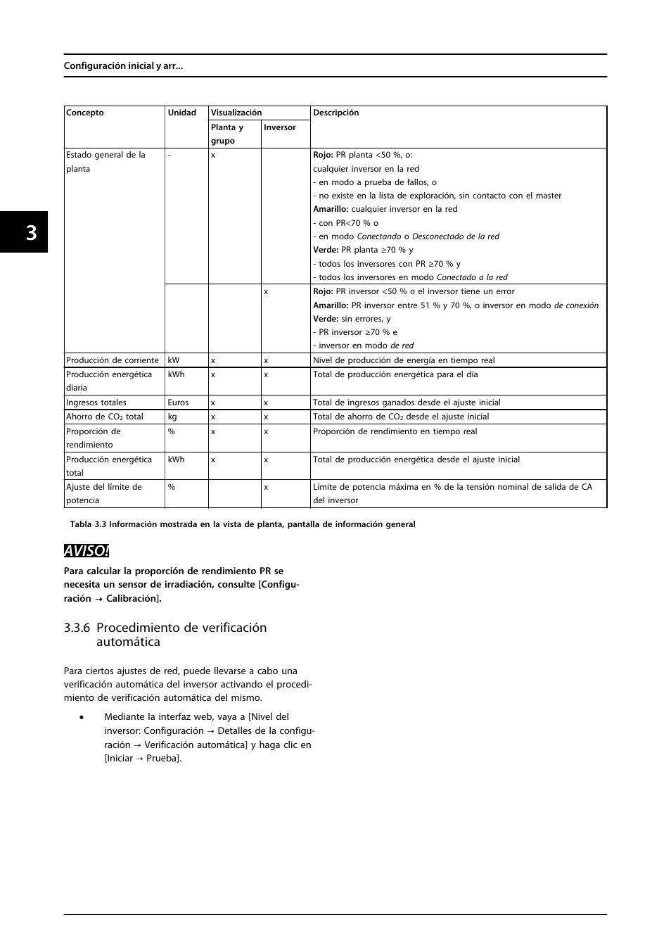 6 procedimiento de verificación automática, Aviso | SMA FLX Series User Manual | Page 181 / 248