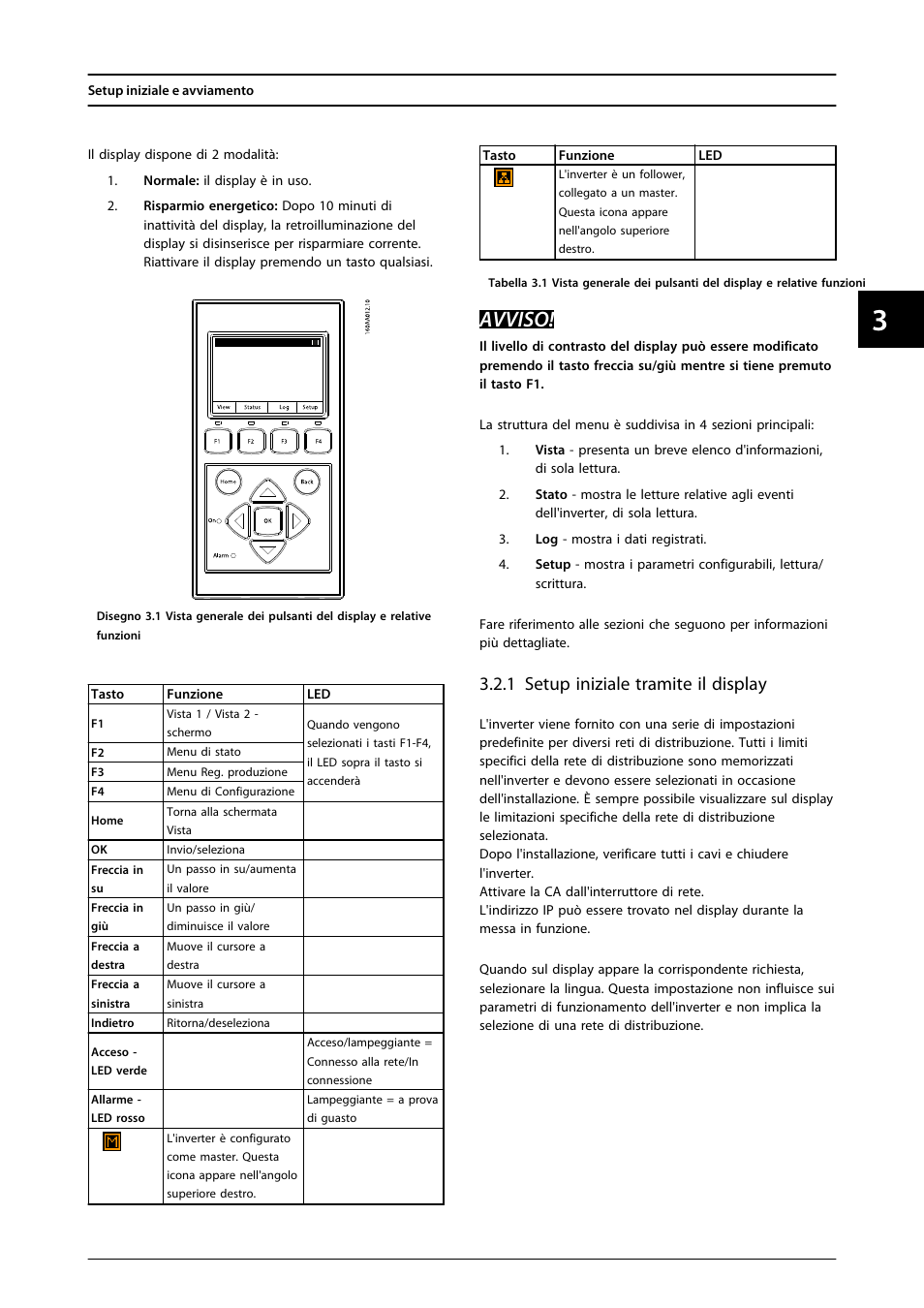 1 setup iniziale tramite il display, Avviso | SMA FLX Series User Manual | Page 218 / 248