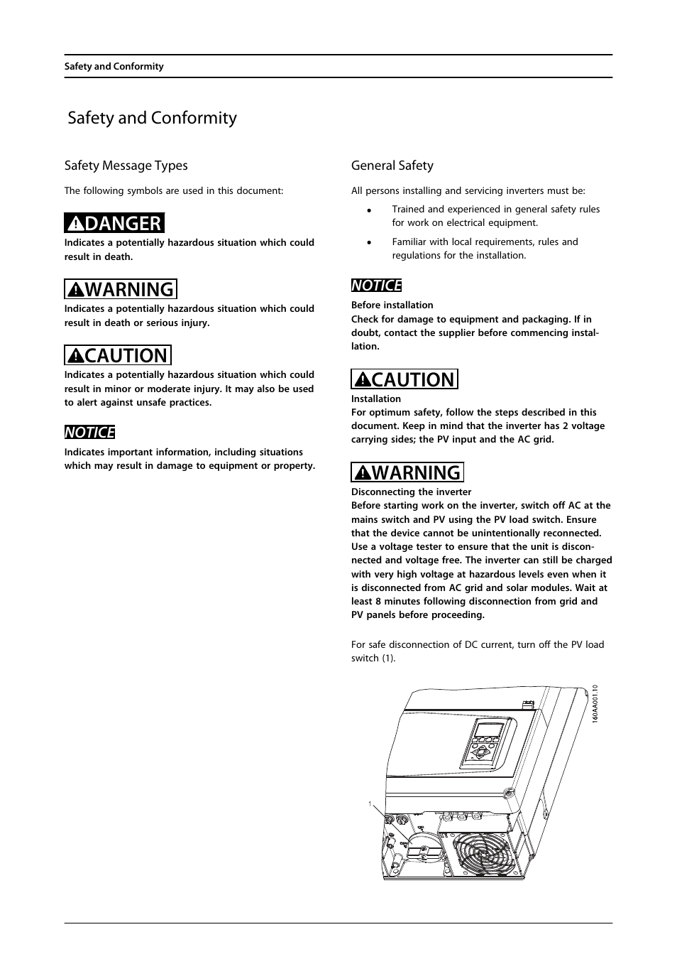 Danger, Warning, Caution | Safety and conformity | SMA FLX Series User Manual | Page 3 / 248