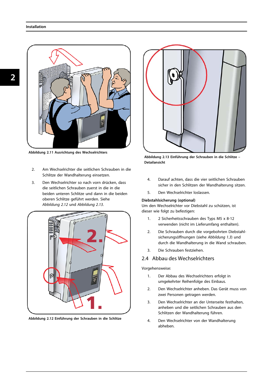 4 abbau des wechselrichters | SMA FLX Series User Manual | Page 61 / 248
