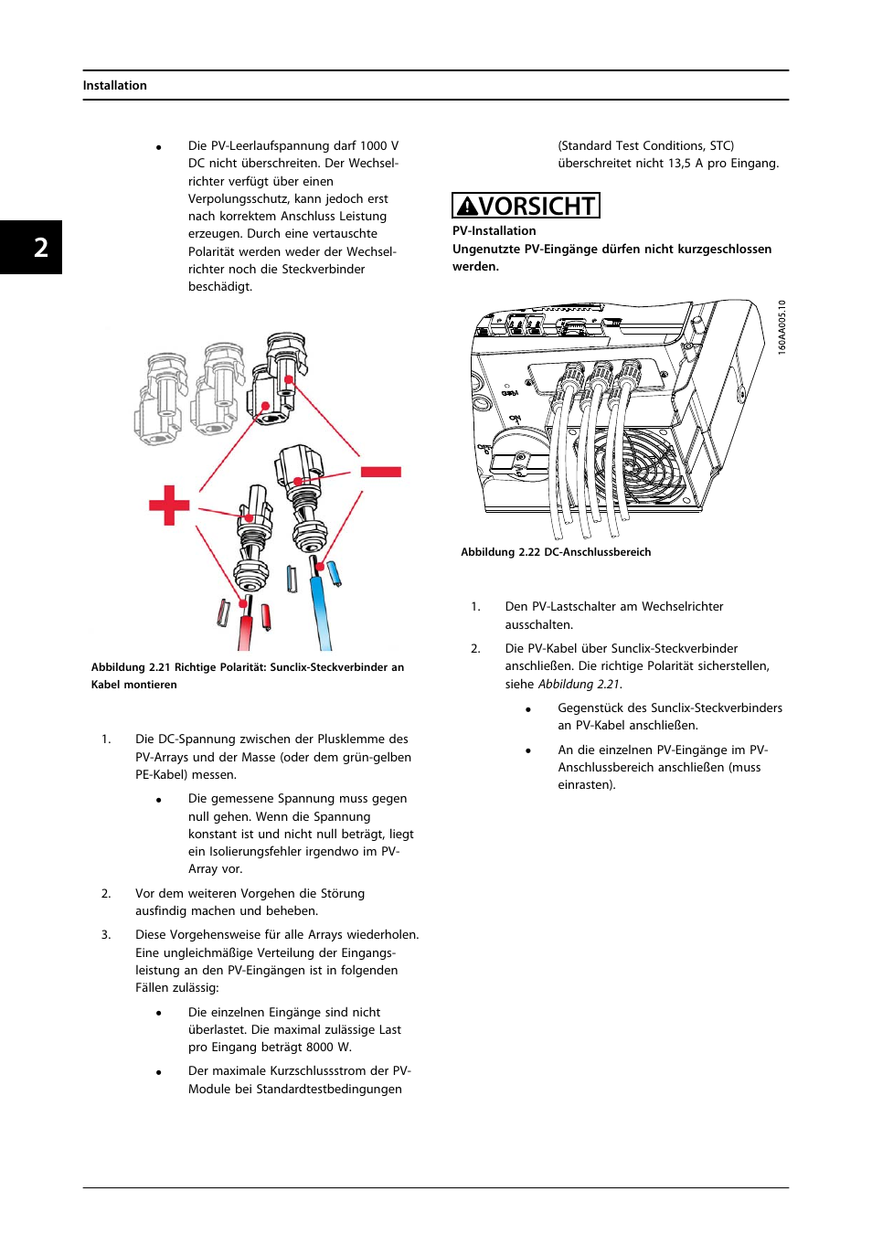 Vorsicht | SMA FLX Series User Manual | Page 65 / 248