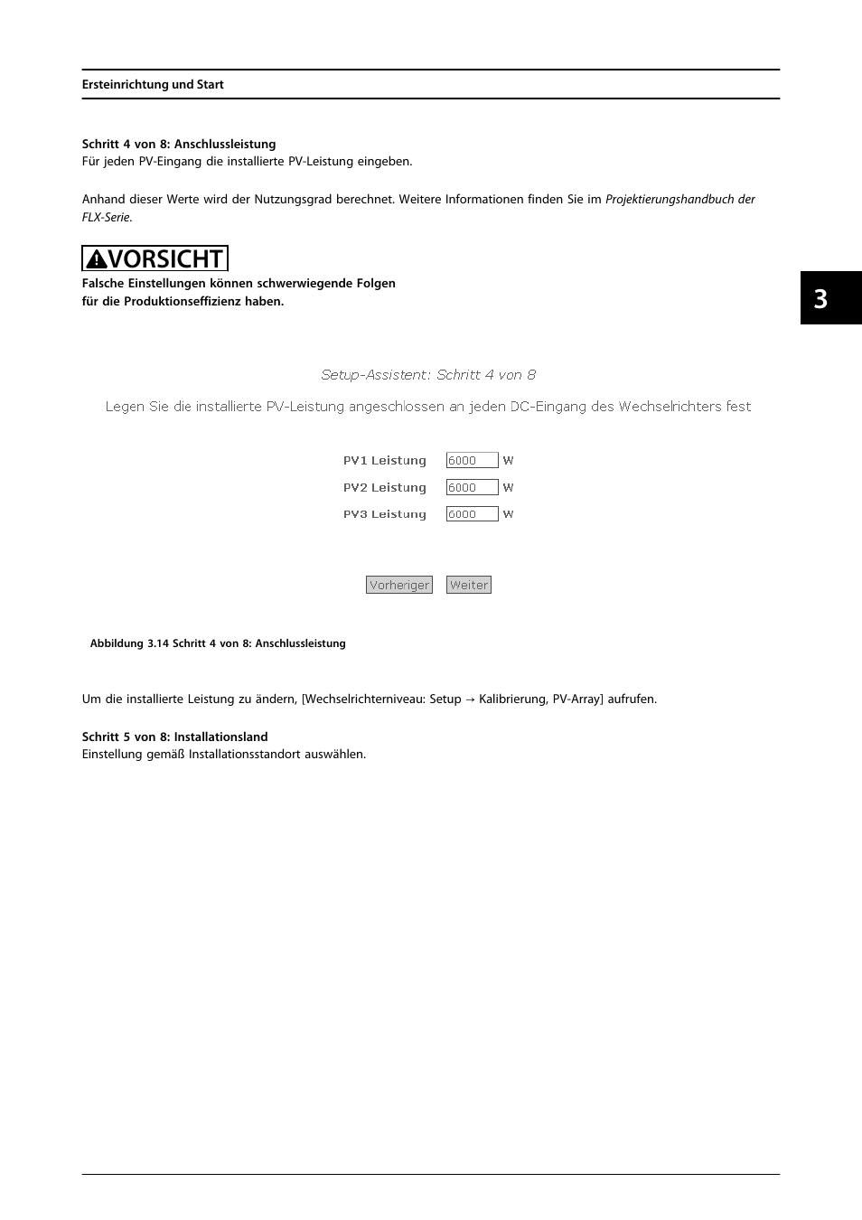 Vorsicht | SMA FLX Series User Manual | Page 76 / 248