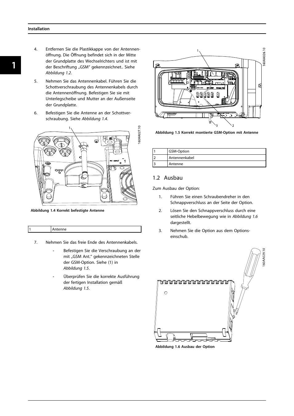 2 ausbau | SMA FLX Series GSM Option Kit User Manual | Page 15 / 48