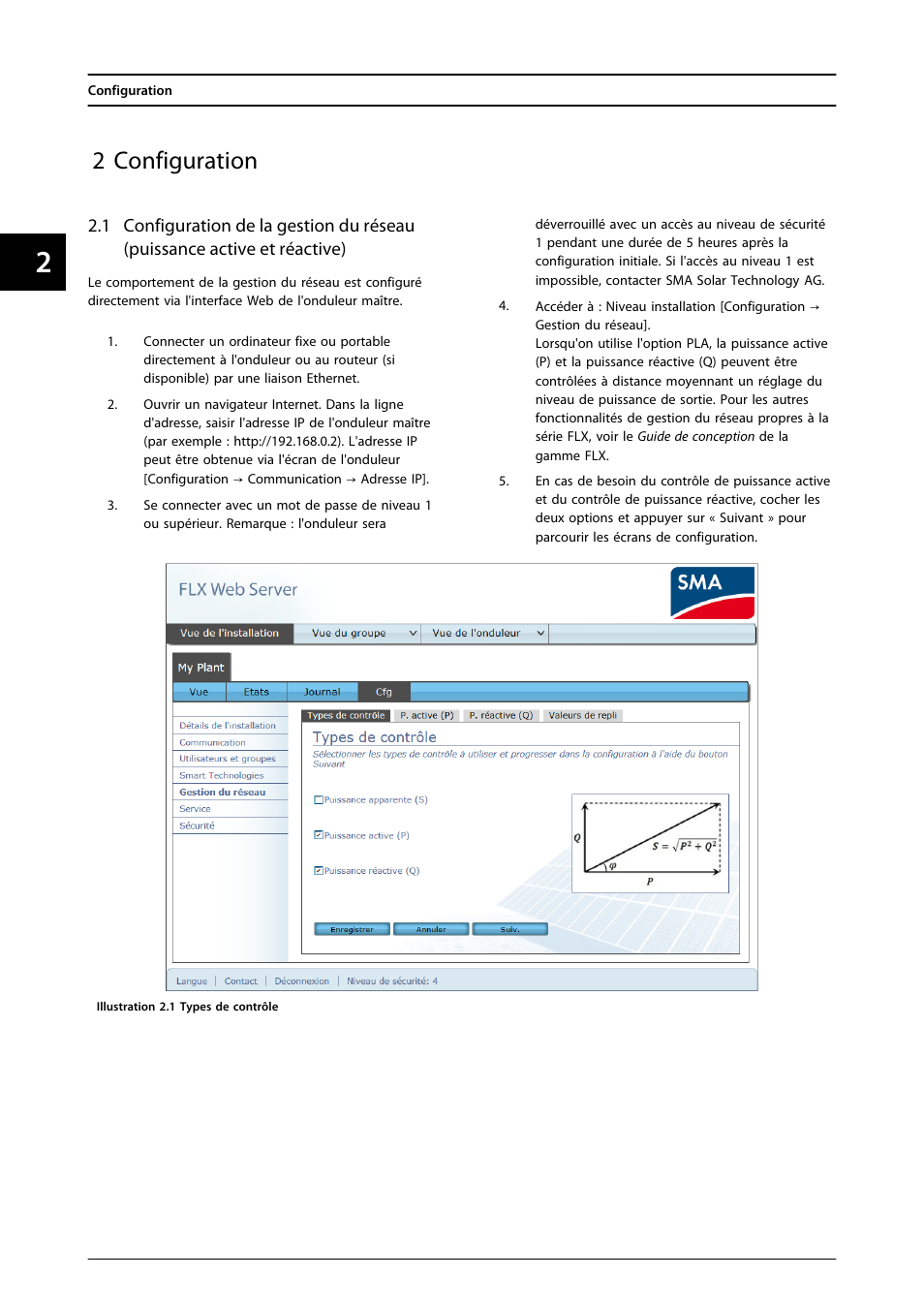 2 configuration | SMA FLX Series PLA Option User Manual | Page 33 / 62