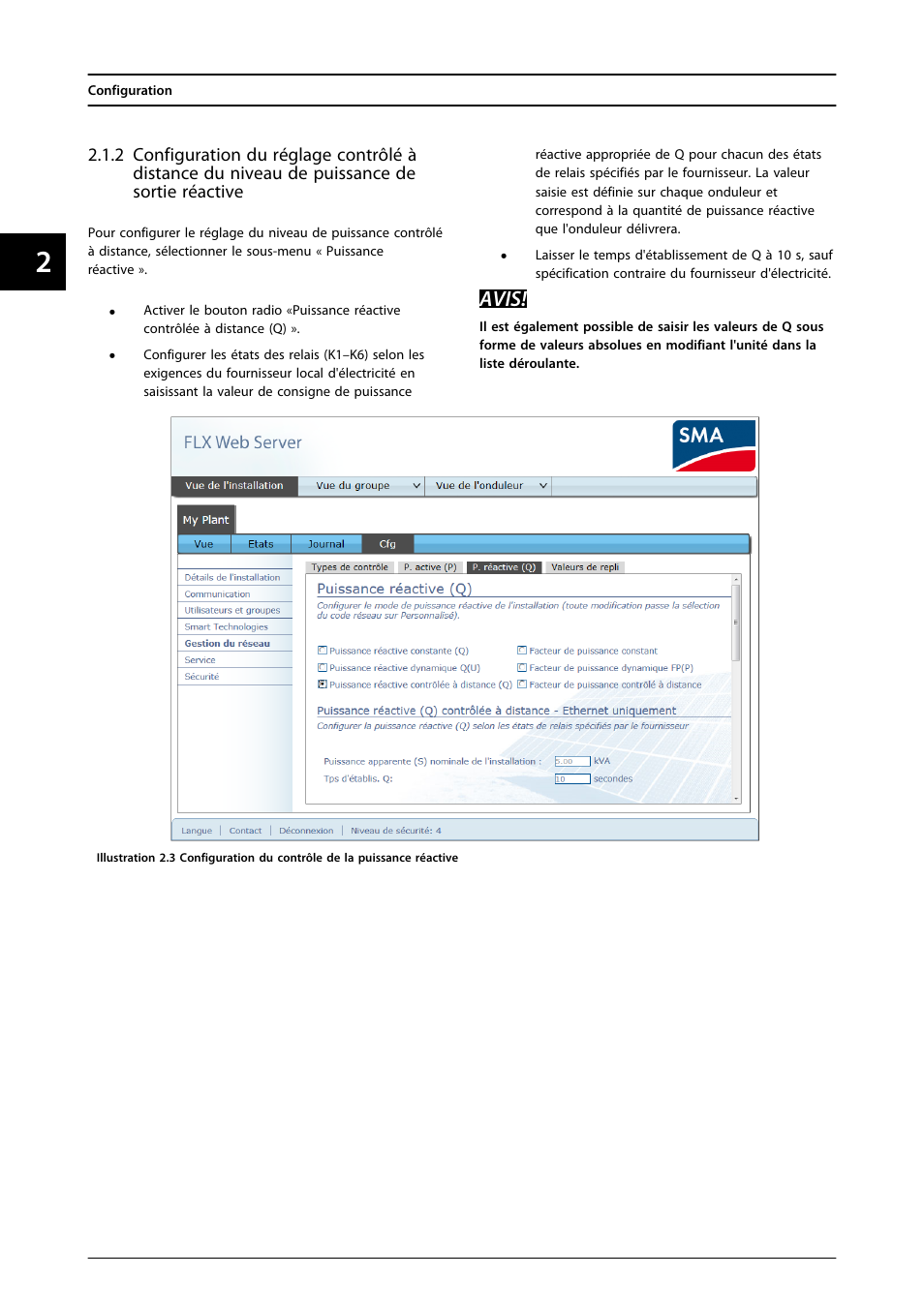 Avis | SMA FLX Series PLA Option User Manual | Page 35 / 62