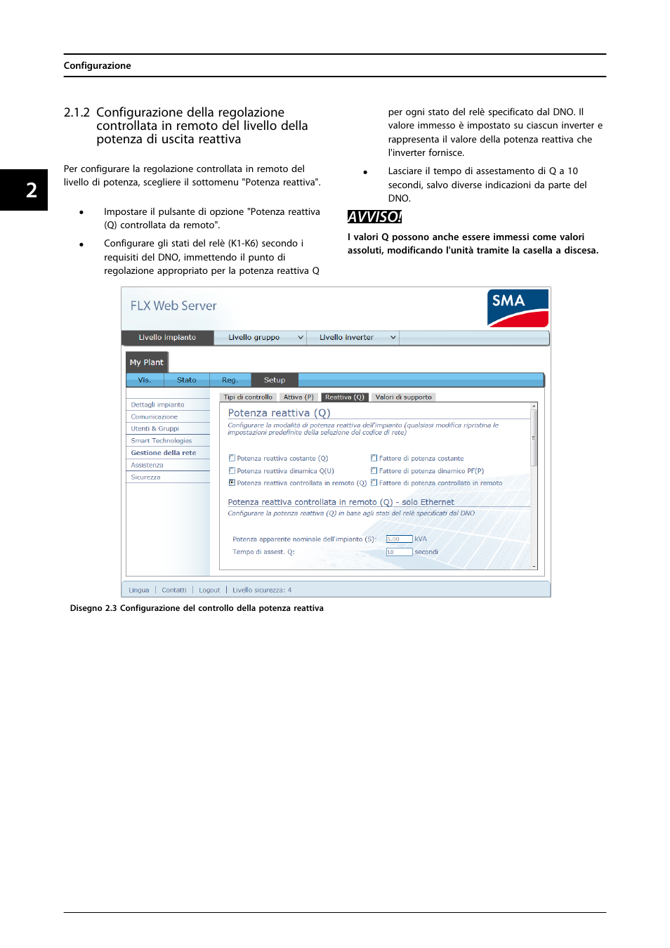 Avviso | SMA FLX Series PLA Option User Manual | Page 59 / 62