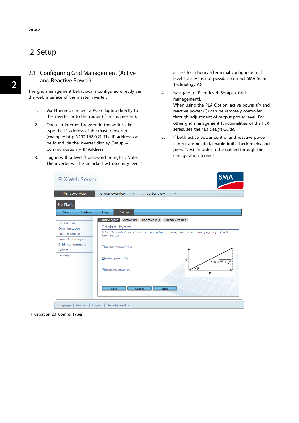 2 setup | SMA FLX Series PLA Option User Manual | Page 9 / 62