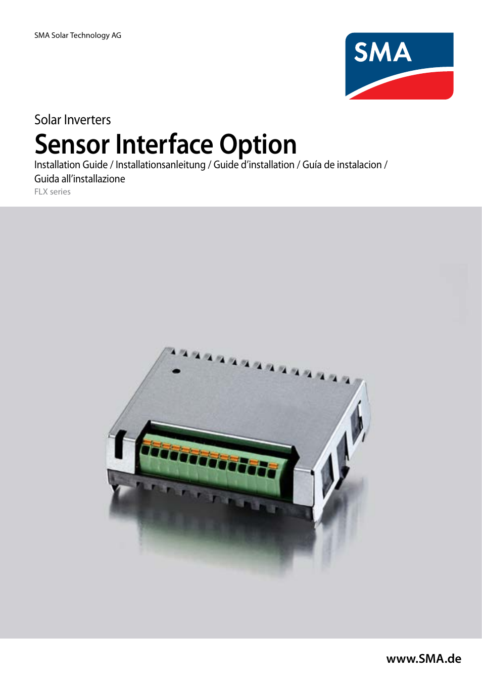 SMA FLX Series Sensor Interface Option User Manual | 51 pages