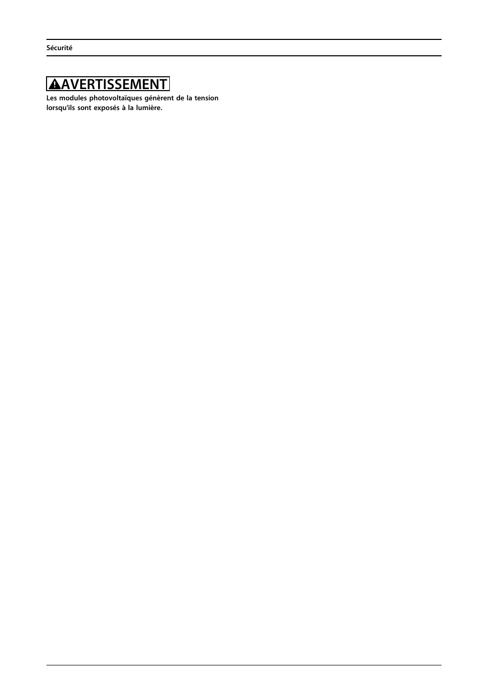 Avertissement | SMA FLX Series Sensor Interface Option User Manual | Page 22 / 51