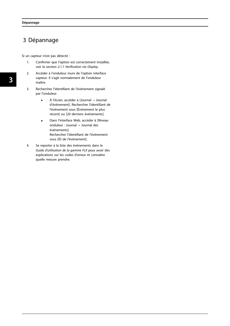 3 dépannage | SMA FLX Series Sensor Interface Option User Manual | Page 29 / 51