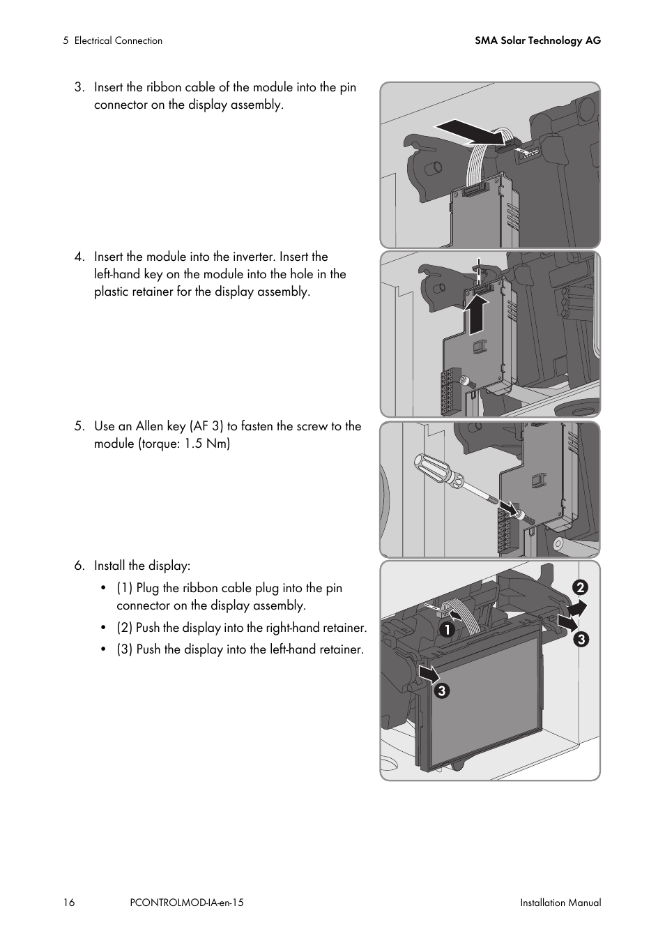 SMA 20000TL Installation User Manual | Page 16 / 40