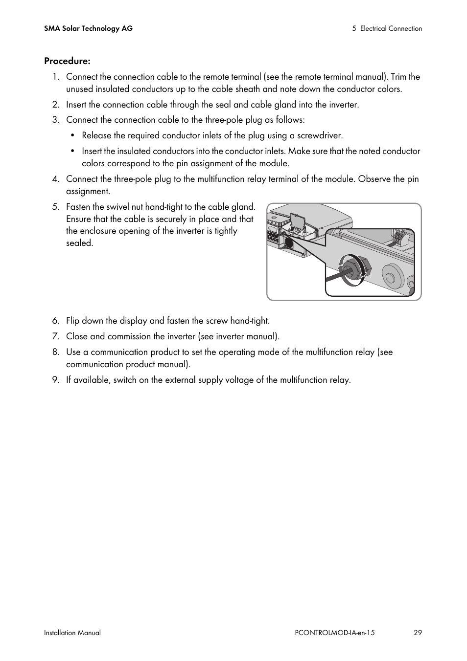 SMA 20000TL Installation User Manual | Page 29 / 40