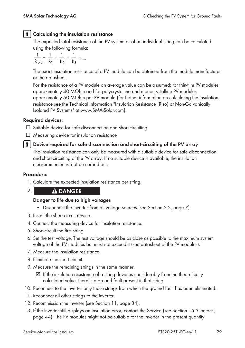 SMA 20000TL Service Manual User Manual | Page 29 / 46
