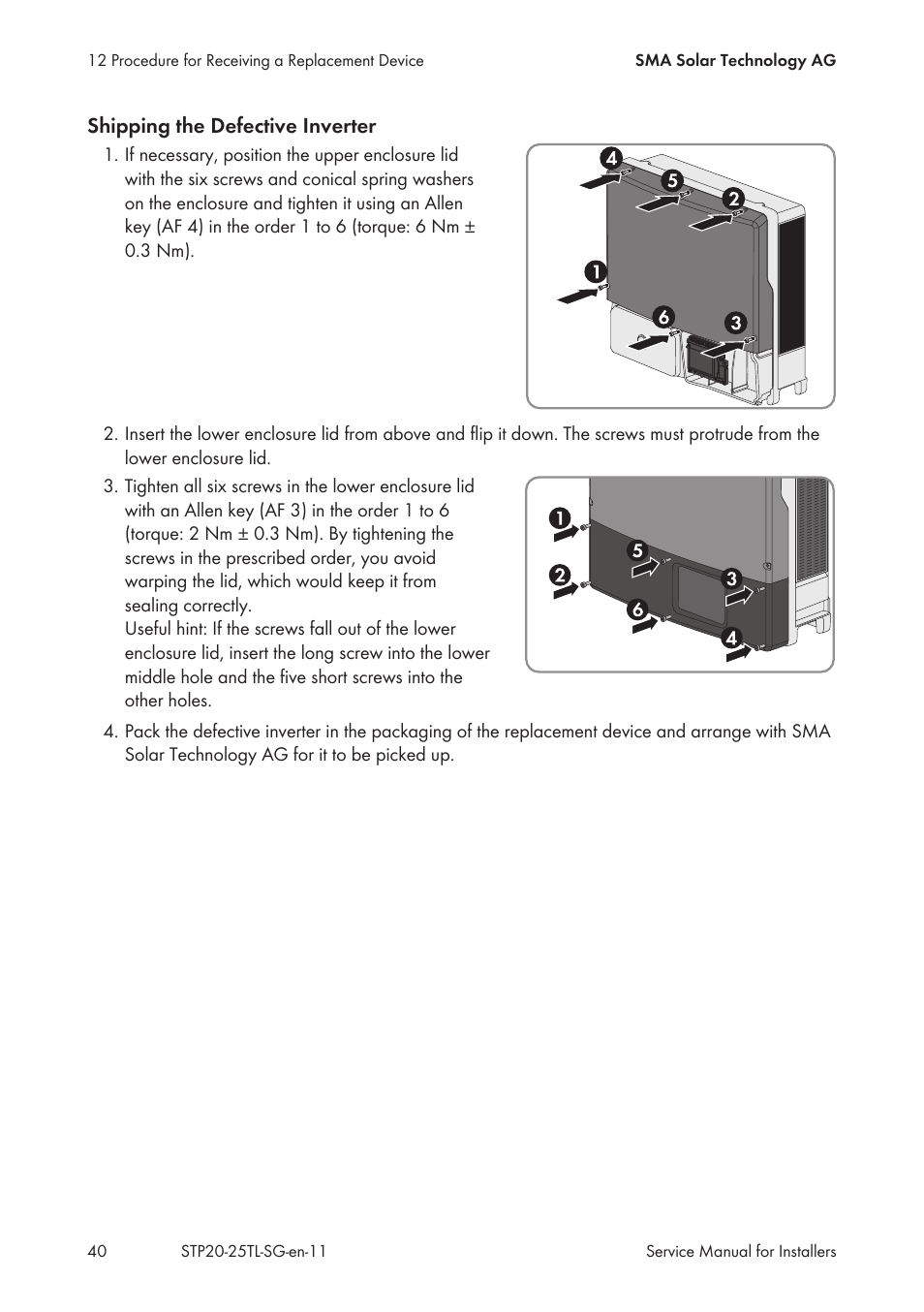 SMA 20000TL Service Manual User Manual | Page 40 / 46