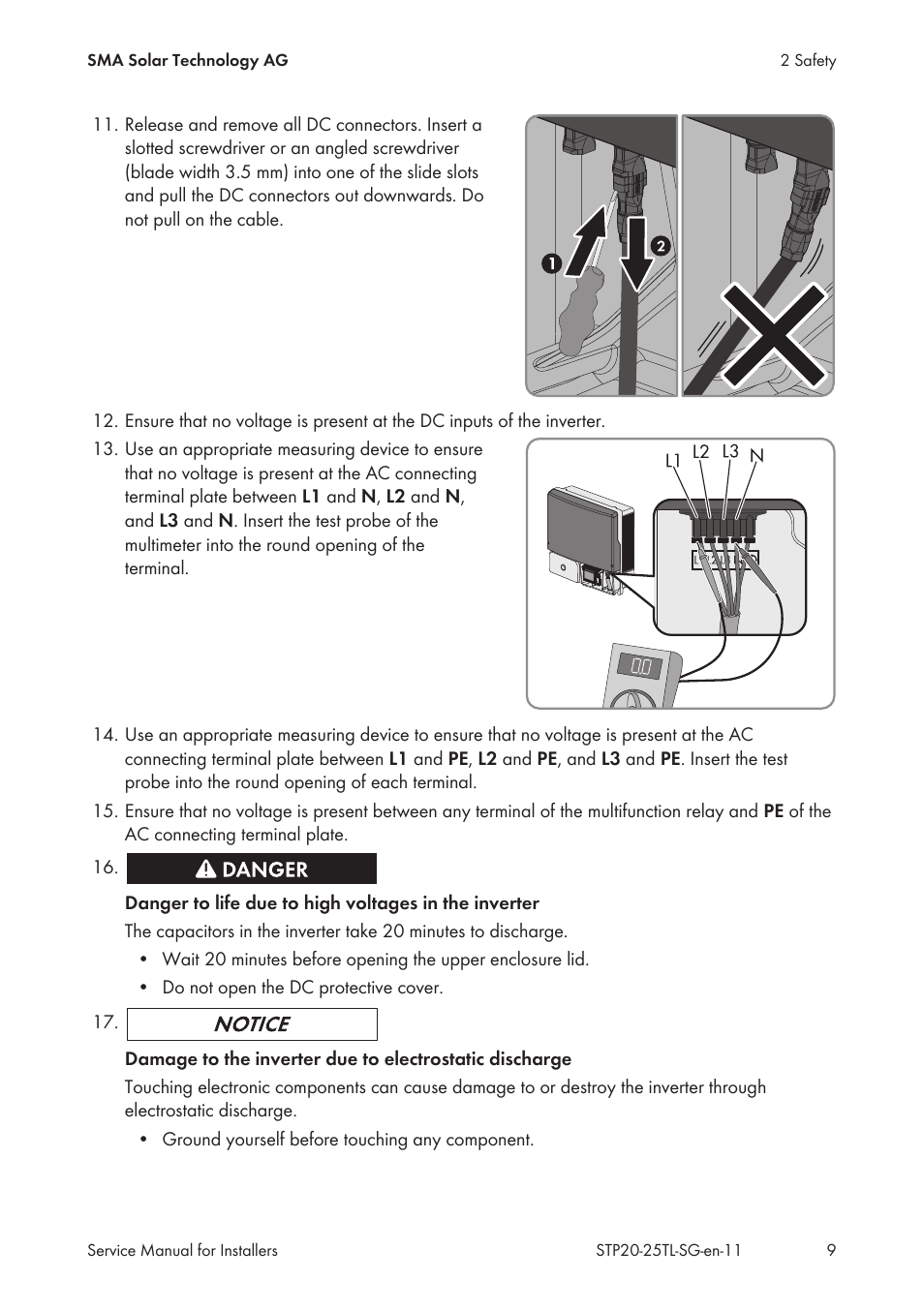 SMA 20000TL Service Manual User Manual | Page 9 / 46