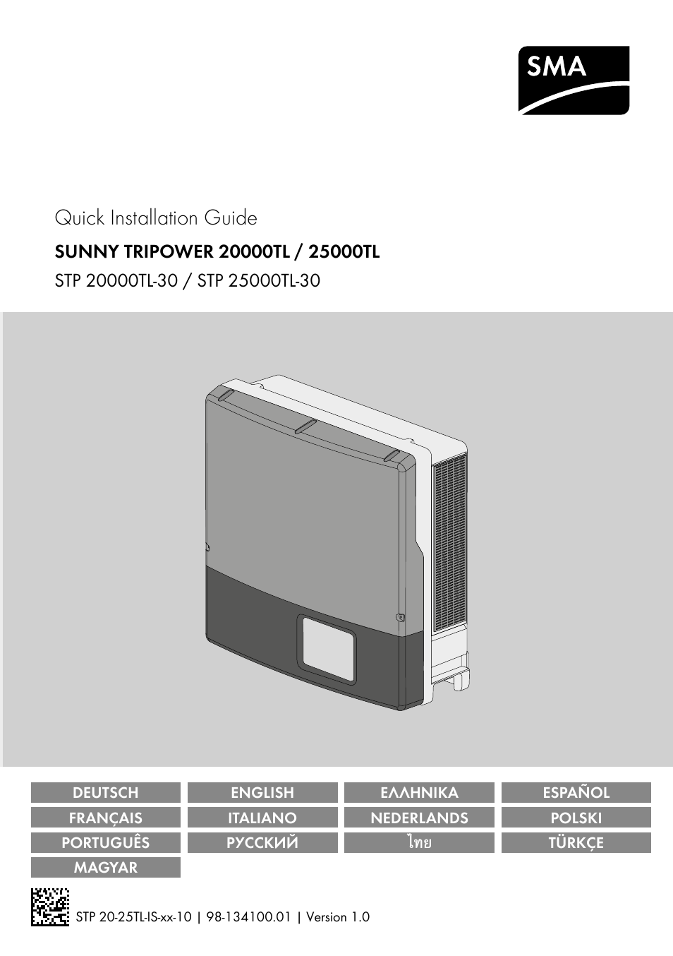 SMA 20000TL Quick Installation Guide User Manual | 36 pages