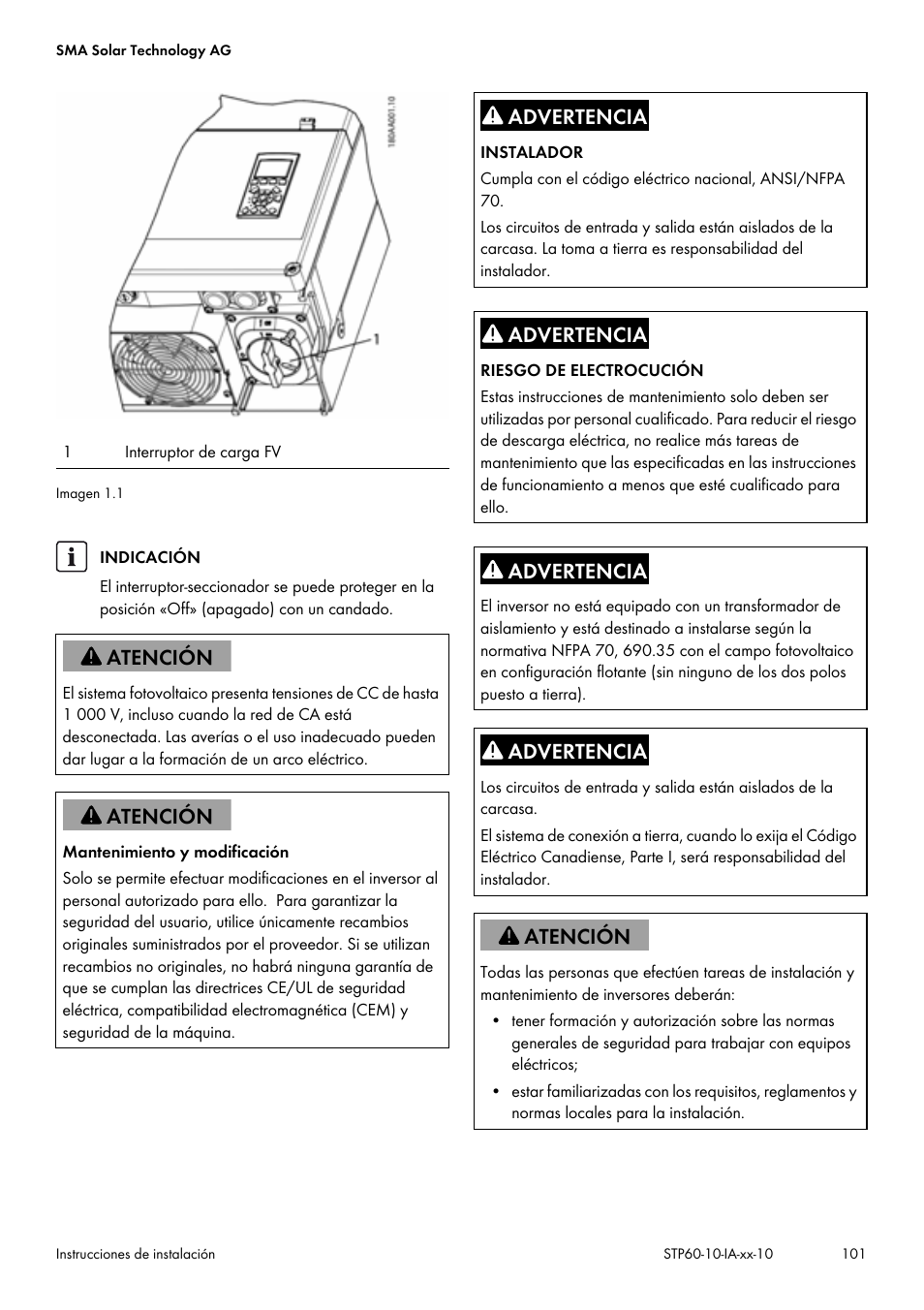 SMA STP 60-US-10 Installation User Manual | Page 101 / 232