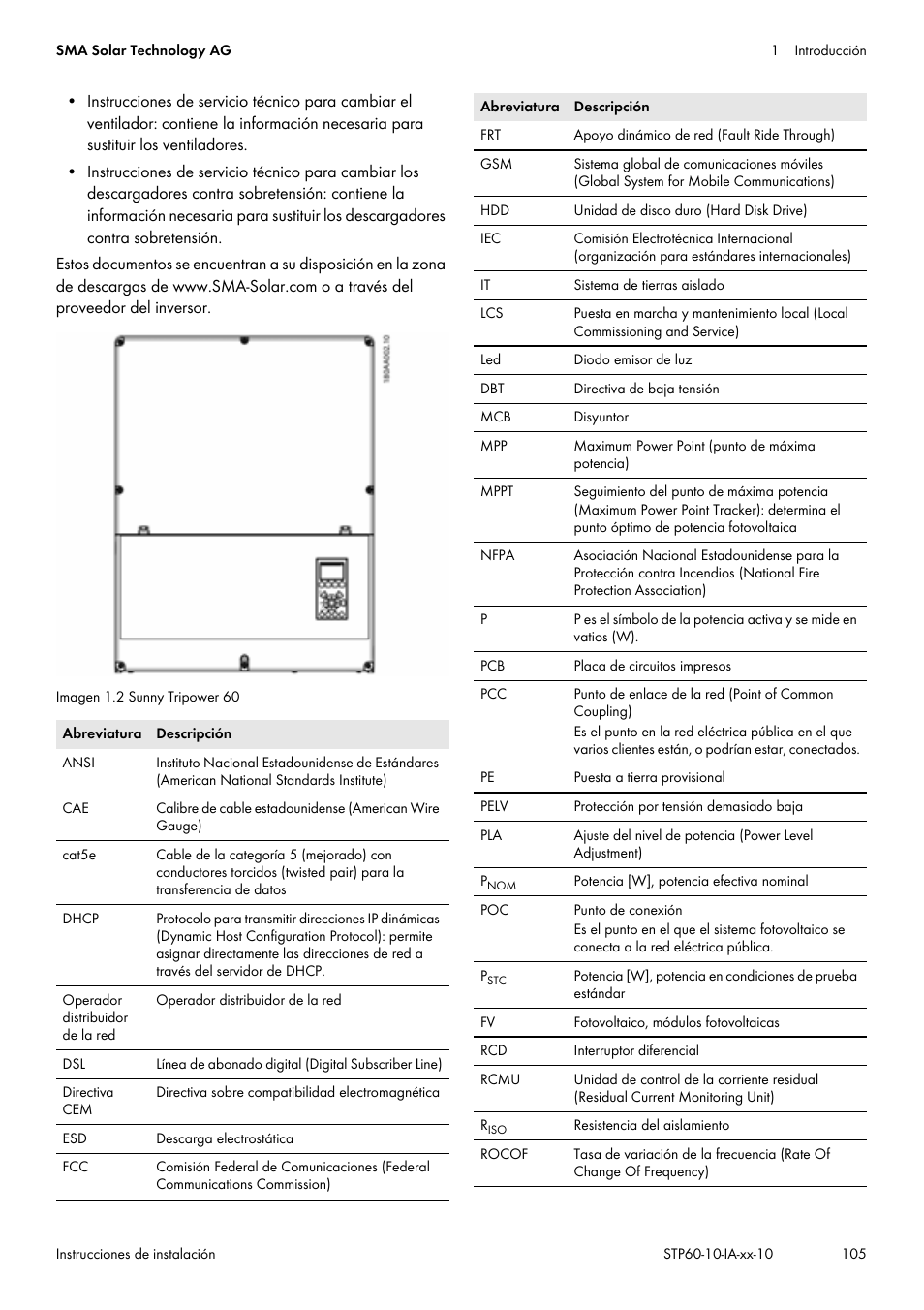 SMA STP 60-US-10 Installation User Manual | Page 105 / 232