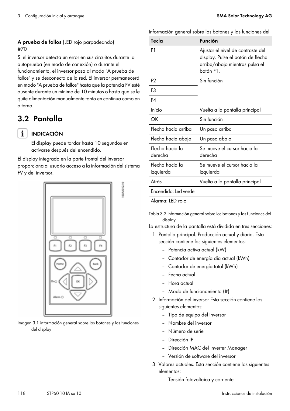 2 pantalla | SMA STP 60-US-10 Installation User Manual | Page 118 / 232