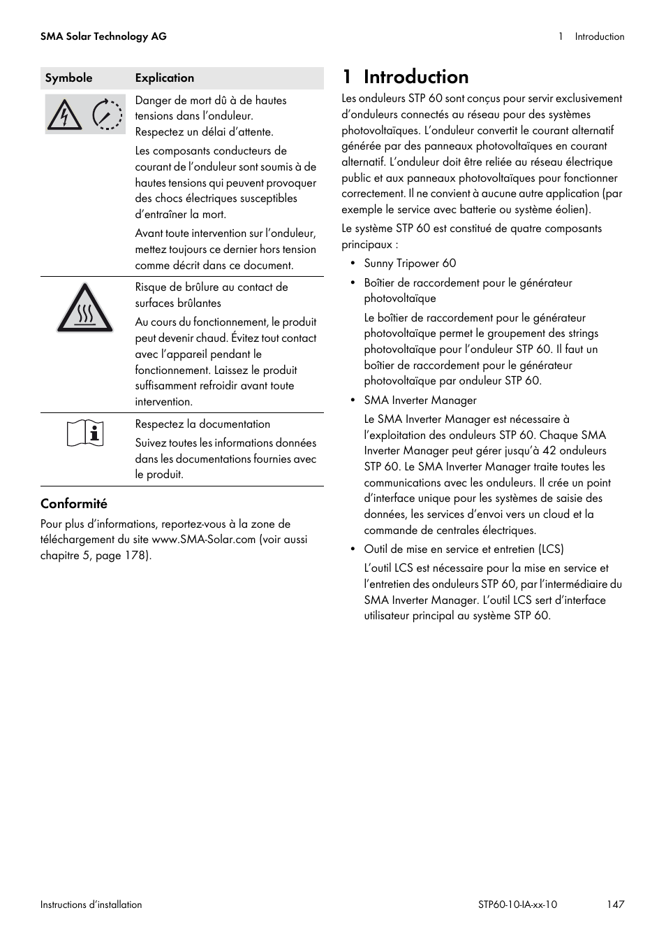 1 introduction | SMA STP 60-US-10 Installation User Manual | Page 147 / 232