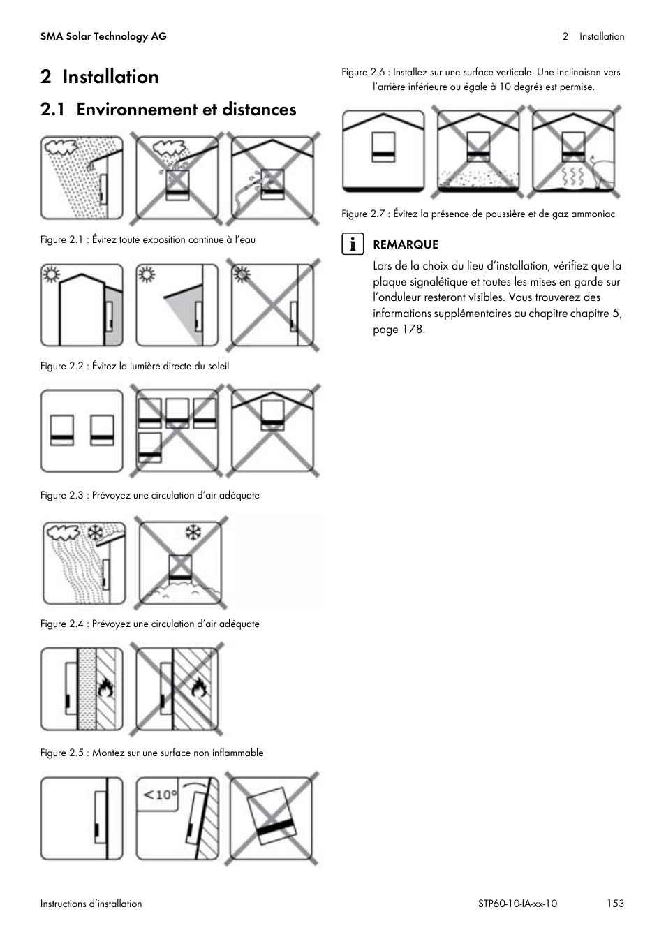 2 installation, 1 environnement et distances | SMA STP 60-US-10 Installation User Manual | Page 153 / 232