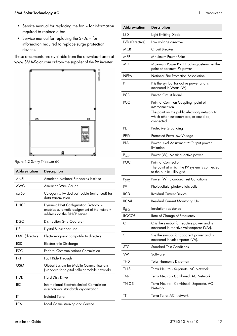 SMA STP 60-US-10 Installation User Manual | Page 17 / 232