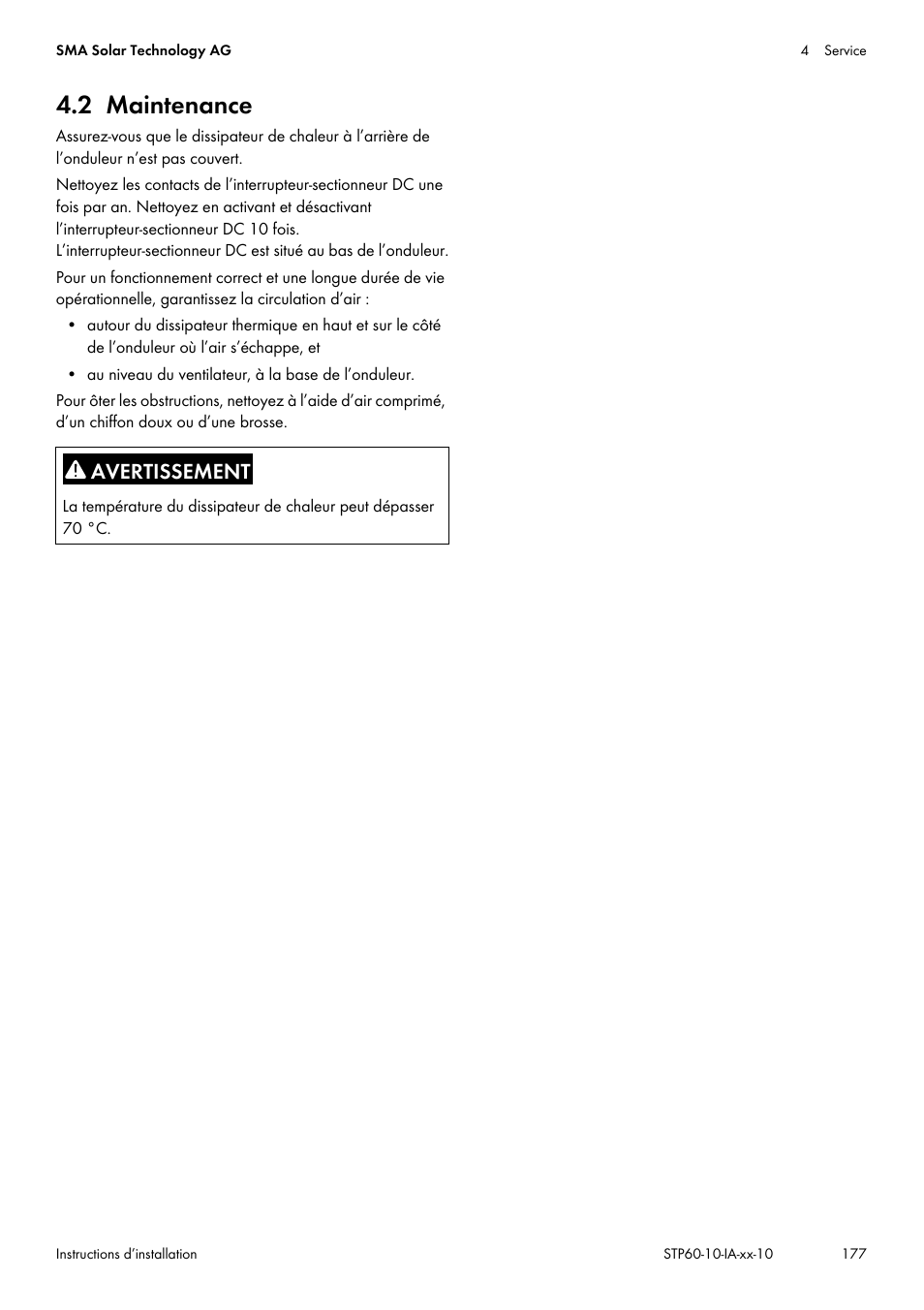 2 maintenance | SMA STP 60-US-10 Installation User Manual | Page 177 / 232