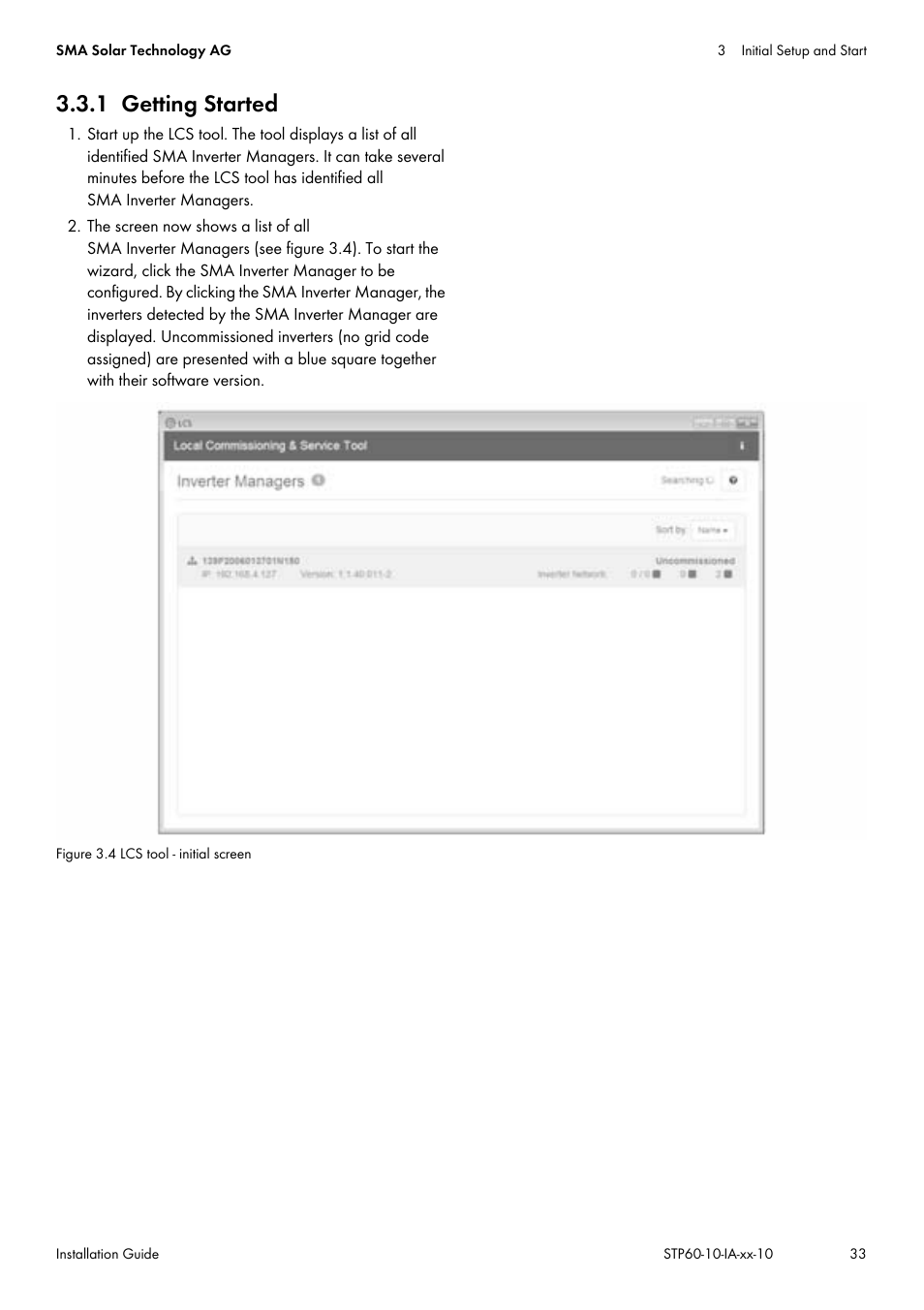 1 getting started | SMA STP 60-US-10 Installation User Manual | Page 33 / 232
