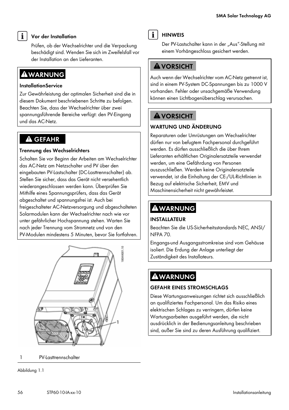 SMA STP 60-US-10 Installation User Manual | Page 56 / 232