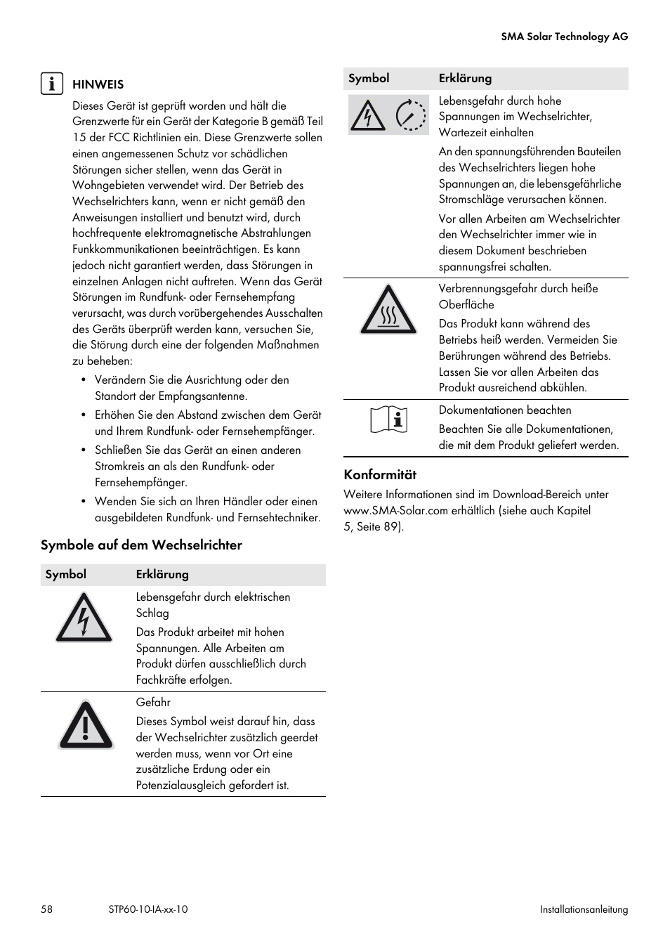 SMA STP 60-US-10 Installation User Manual | Page 58 / 232