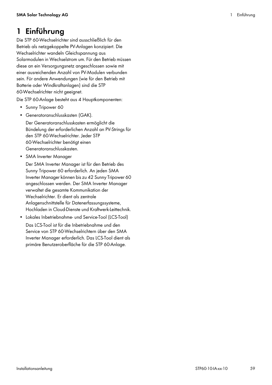 1 einführung | SMA STP 60-US-10 Installation User Manual | Page 59 / 232