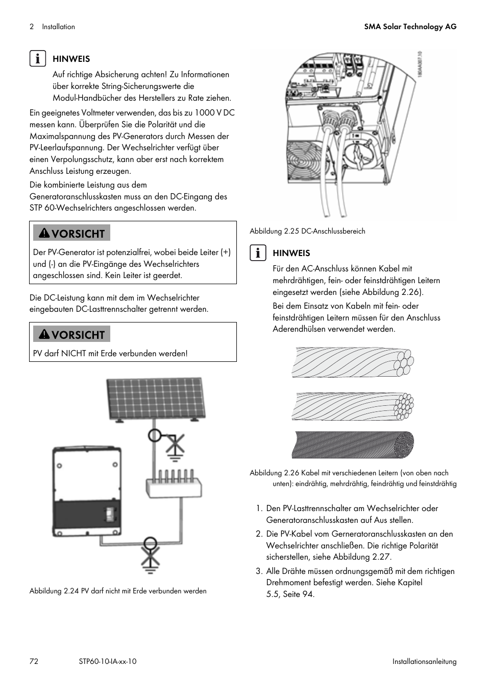 SMA STP 60-US-10 Installation User Manual | Page 72 / 232