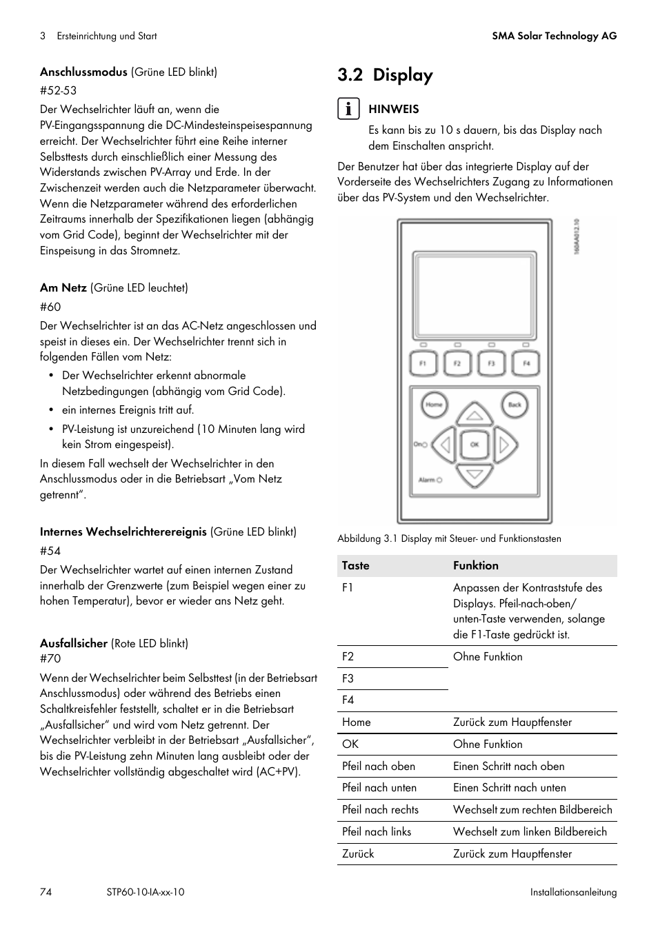 2 display | SMA STP 60-US-10 Installation User Manual | Page 74 / 232