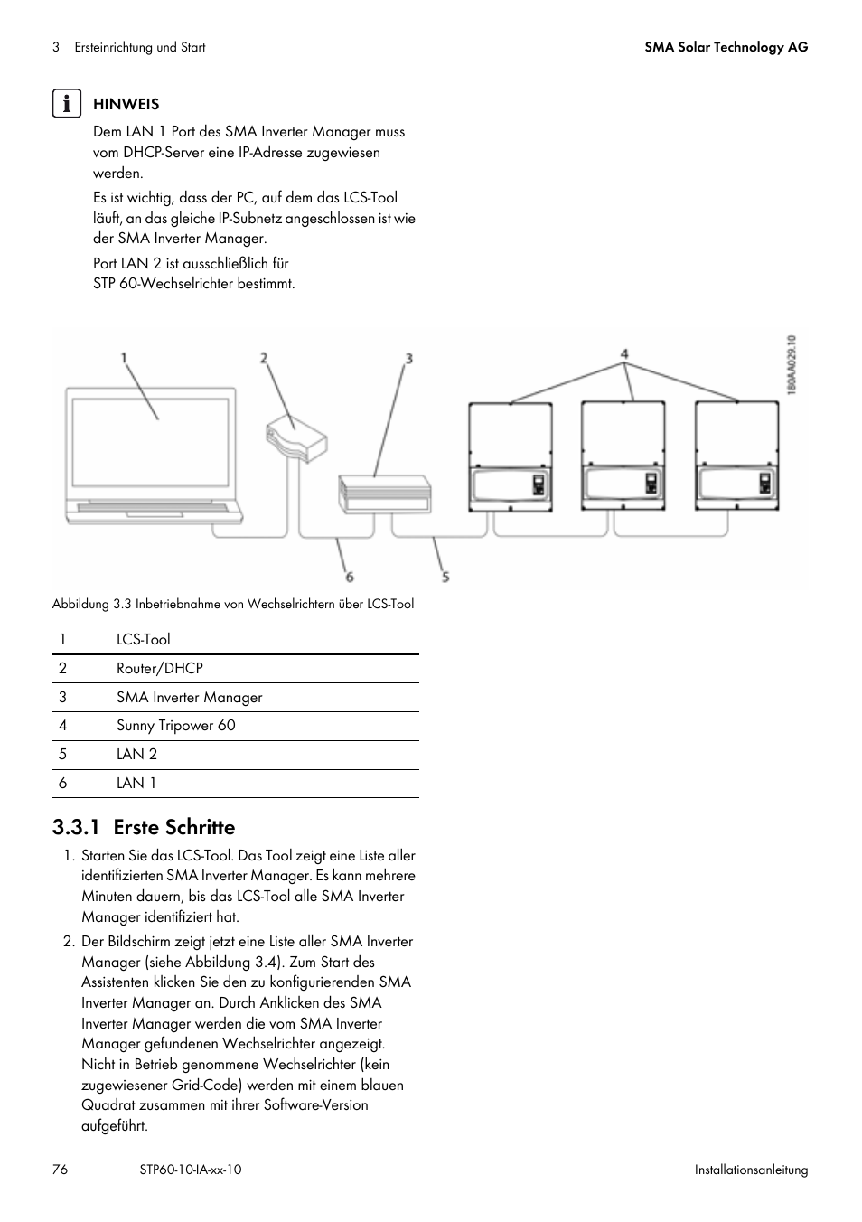 1 erste schritte | SMA STP 60-US-10 Installation User Manual | Page 76 / 232