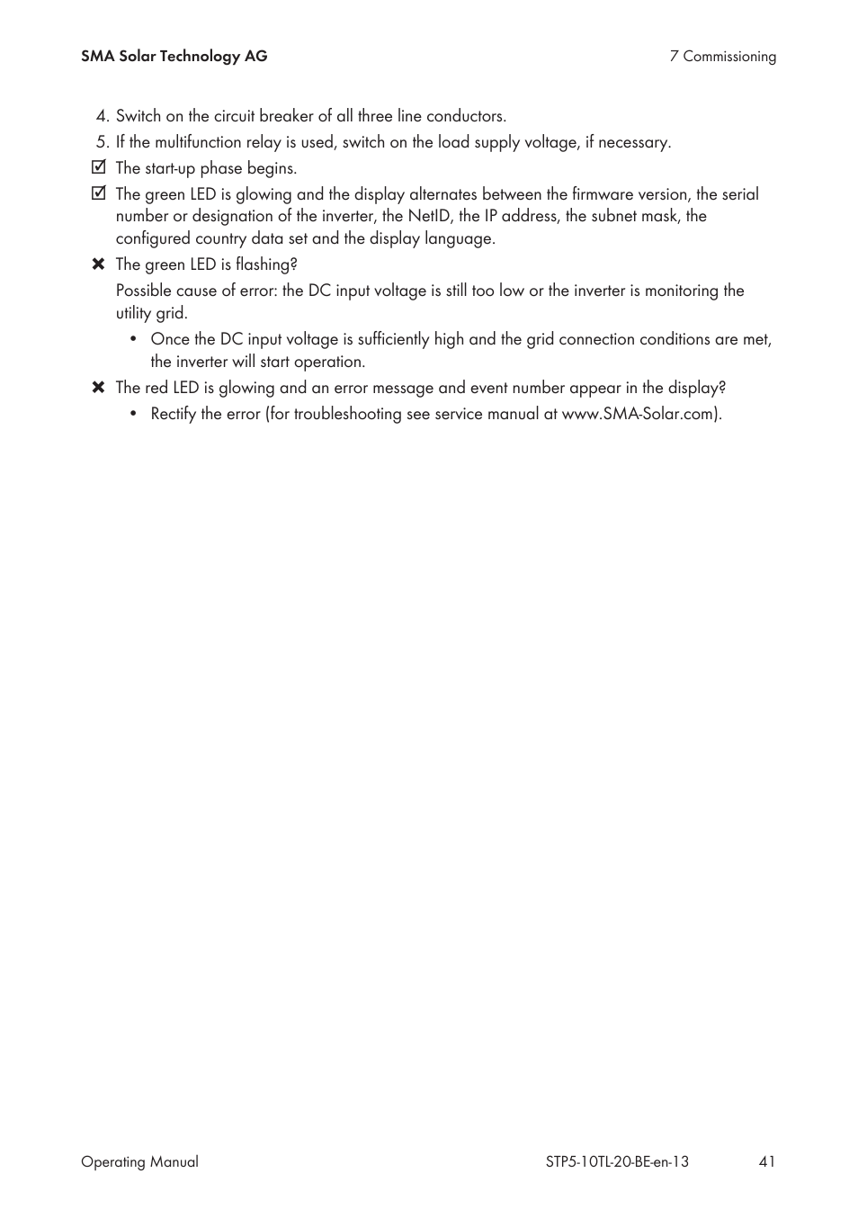 SMA STP 5000TL User Manual | Page 41 / 68