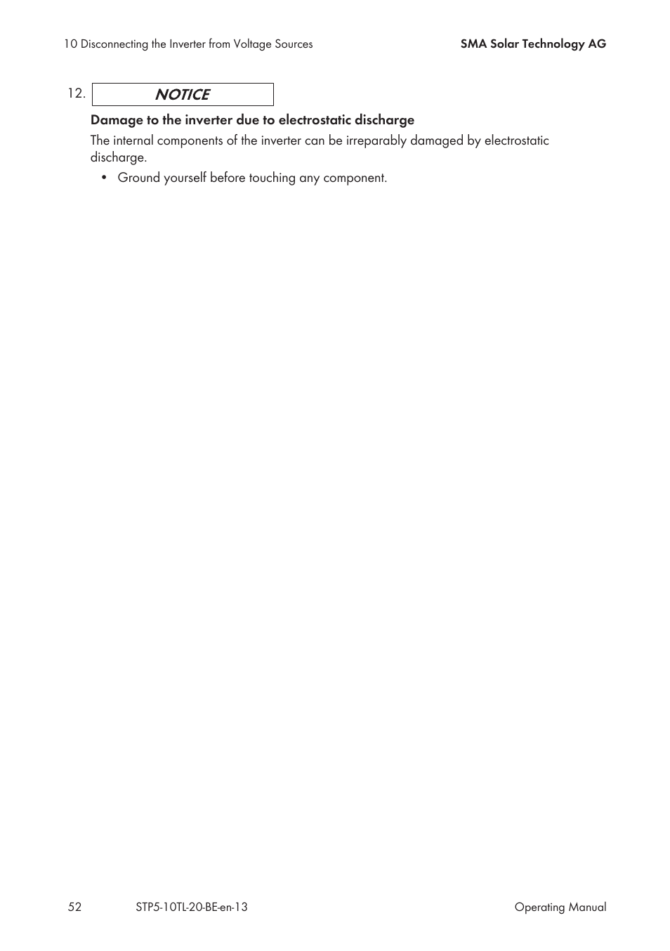SMA STP 5000TL User Manual | Page 52 / 68