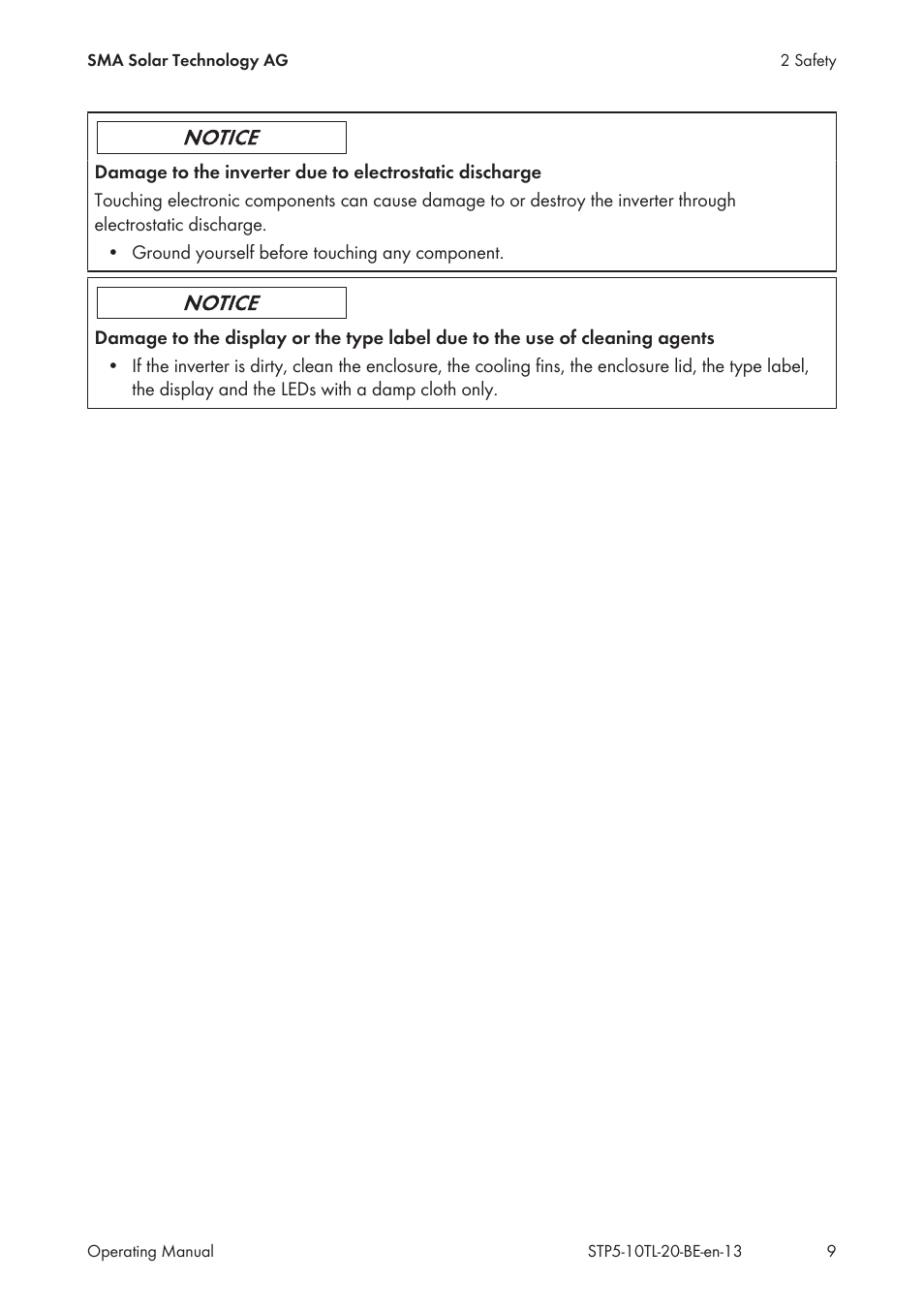 SMA STP 5000TL User Manual | Page 9 / 68