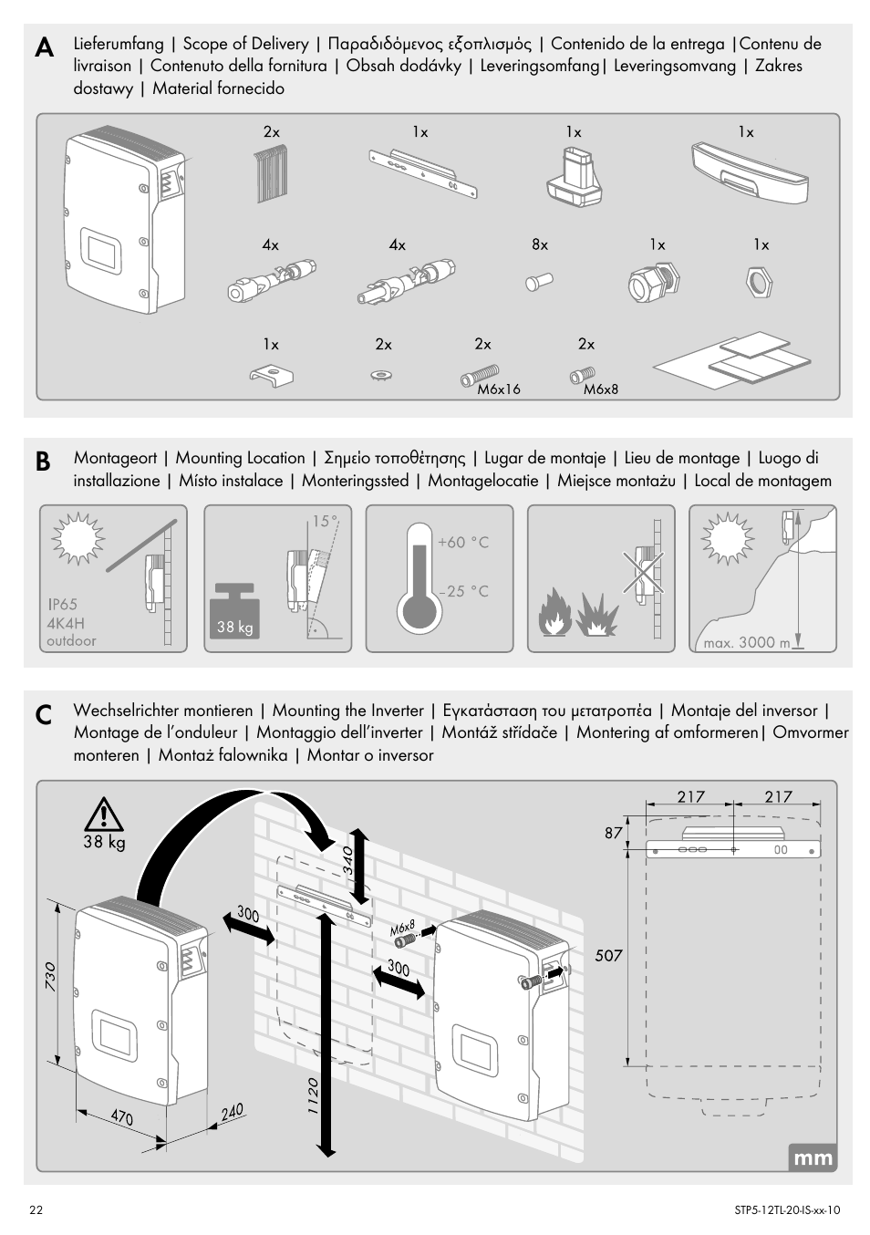 SMA STP 5000TL Quick Installation Guide User Manual | Page 22 / 28