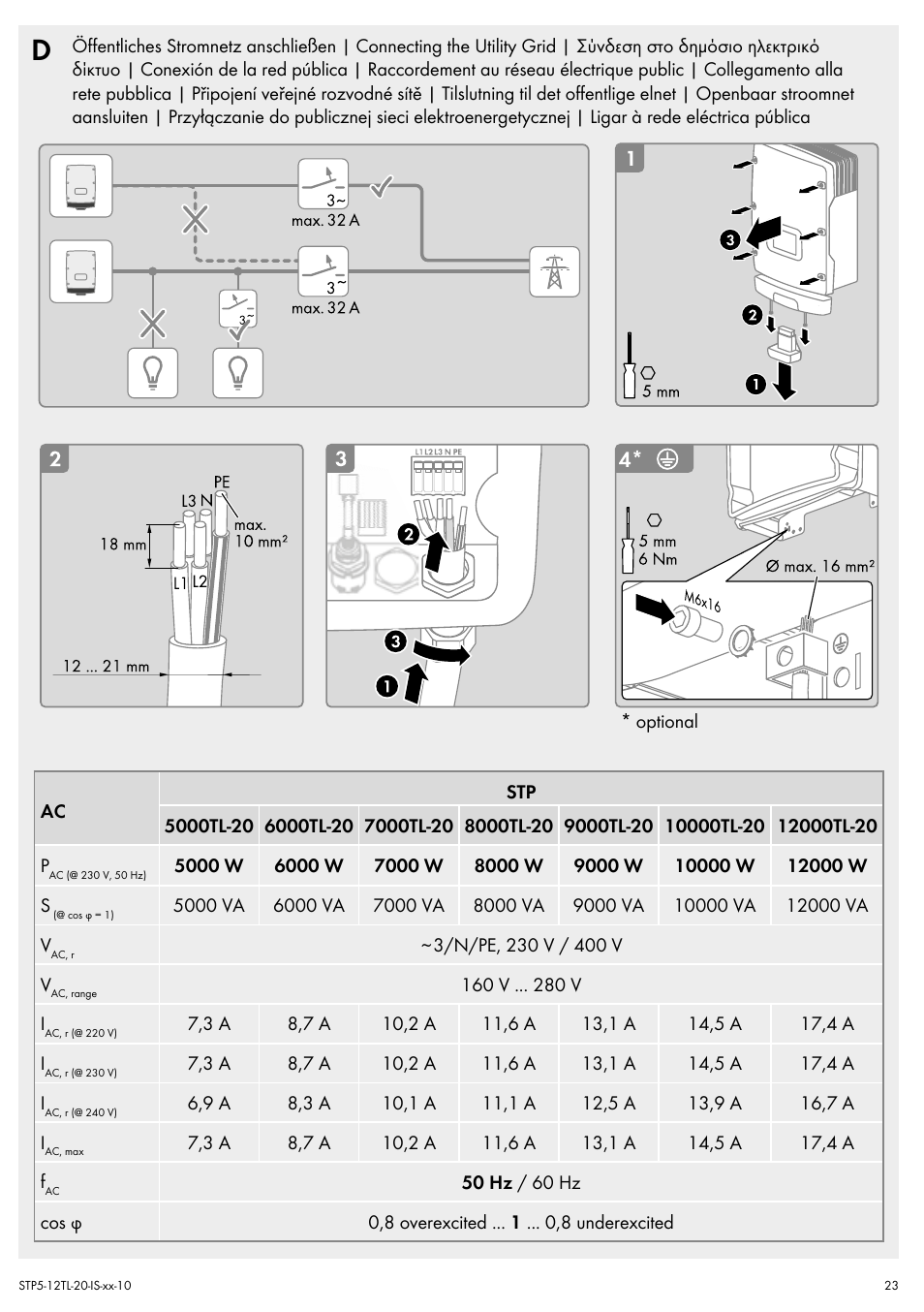 SMA STP 5000TL Quick Installation Guide User Manual | Page 23 / 28