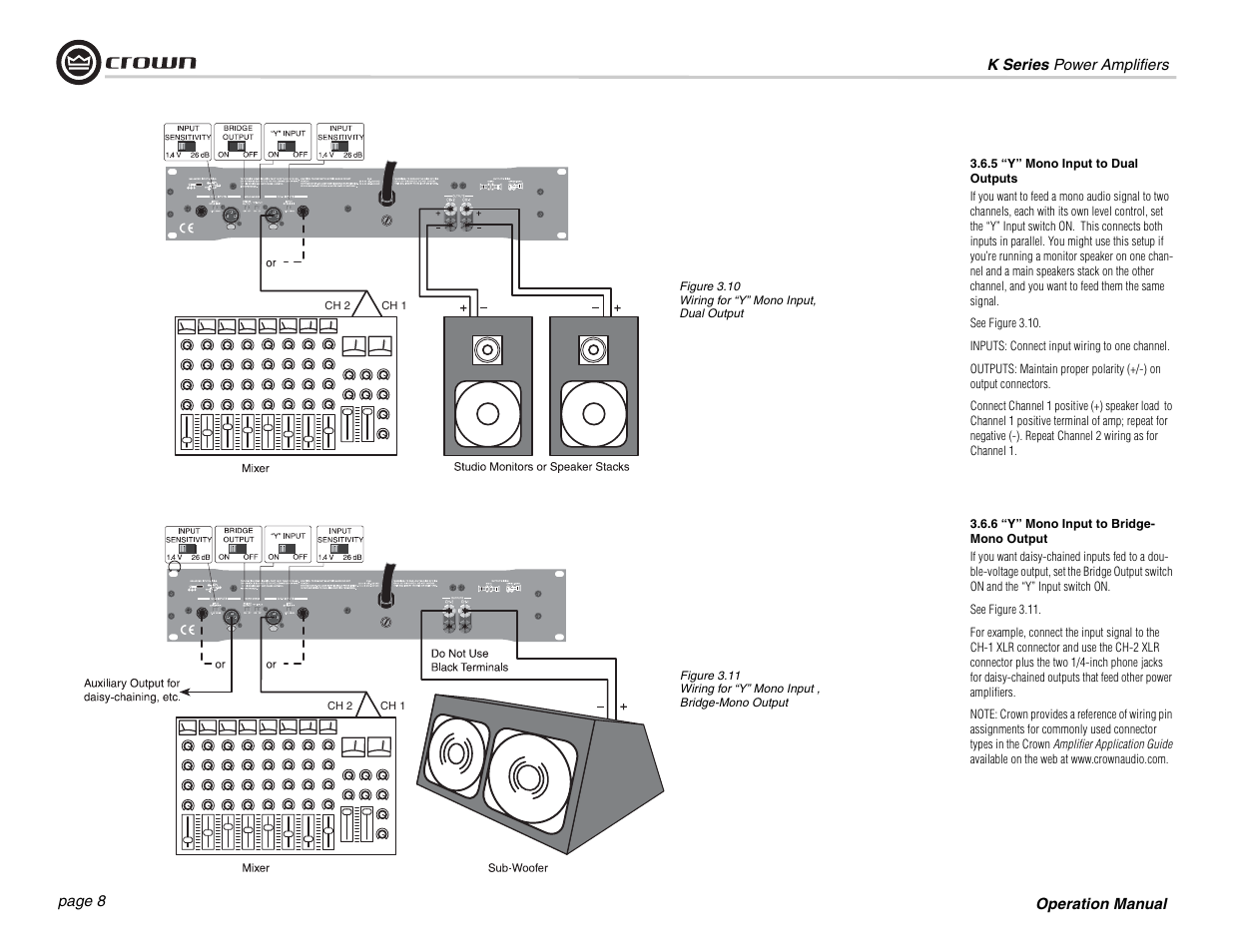 Crown Audio CROWN K Series User Manual | Page 8 / 20