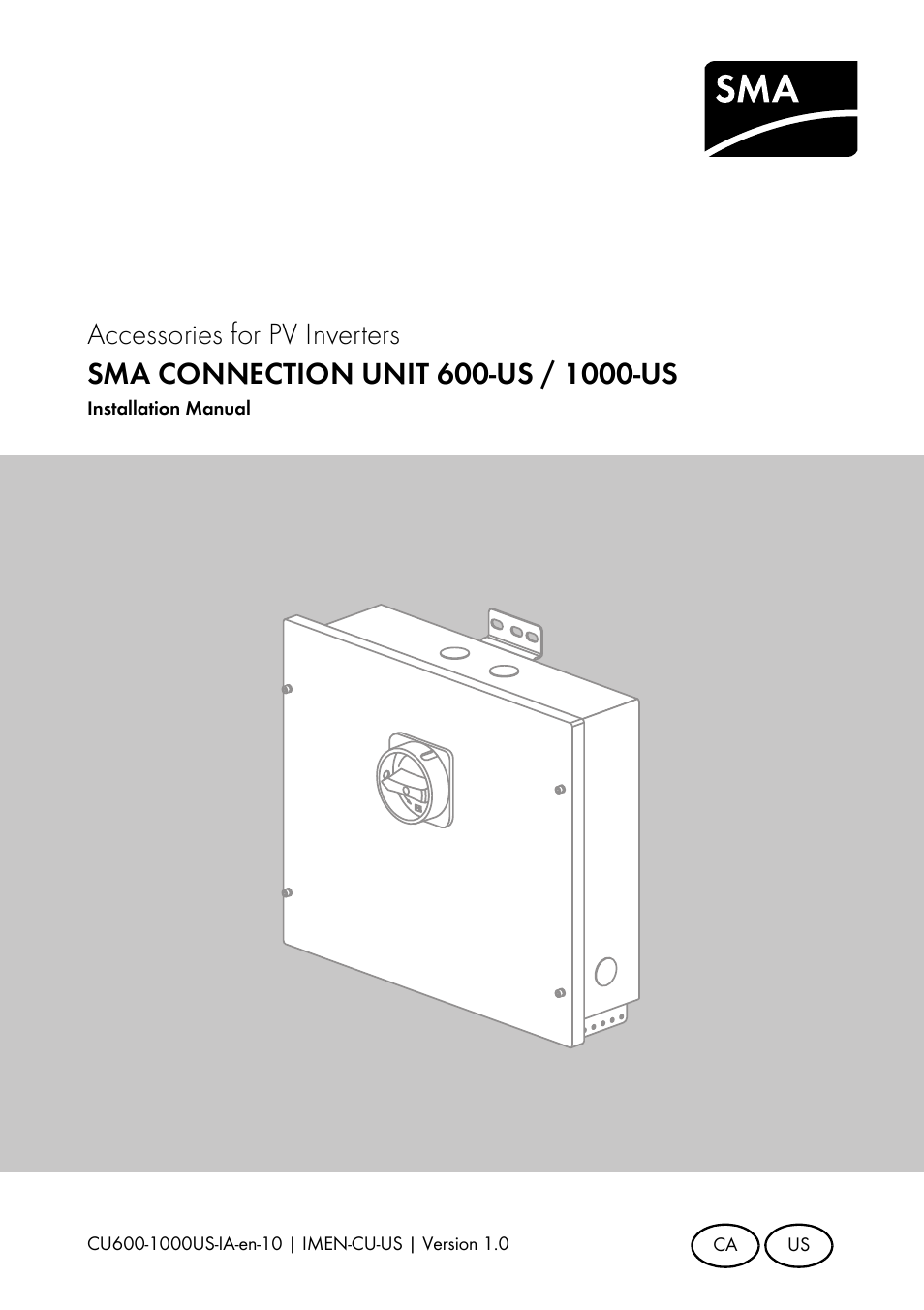SMA 600-US User Manual | 52 pages