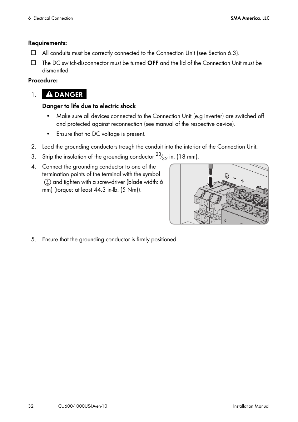 SMA 600-US User Manual | Page 32 / 52