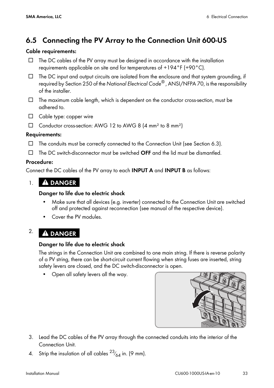 SMA 600-US User Manual | Page 33 / 52